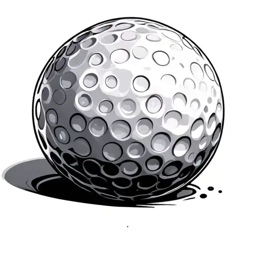 golf ball on a tee tattoo design idea