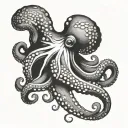 Black Octopus tattoo design idea