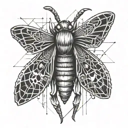 deaths head moth tattoo design idea