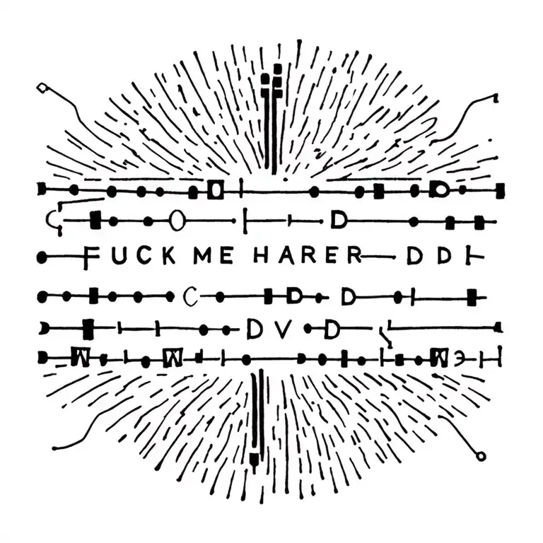 fuck me harder daddy in Morse code tattoo design idea