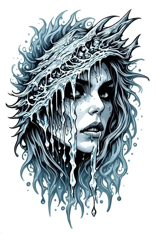 Icicle tattoo design idea