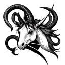 Capricorn and Sagittarius combination small tattoo for Middle chest tattoo design idea