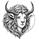 Virgin, Taurus, Leo in Runa tattoo design idea