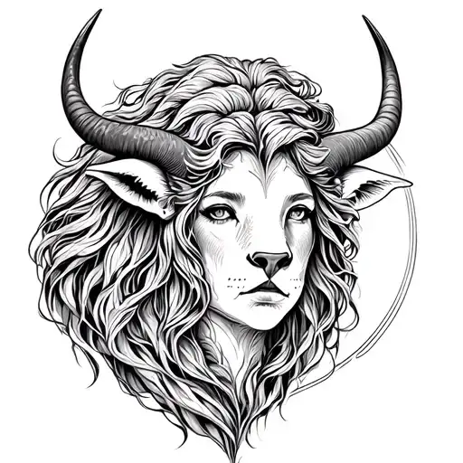Virgin, Taurus, Leo in Runa tattoo design idea