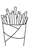 cone of fries tattoo design idea