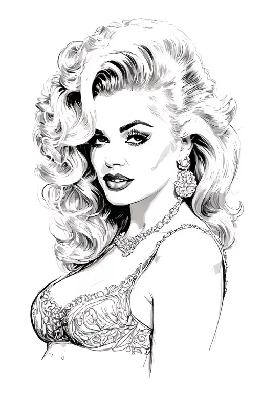 anna nicole smith and sugar pie tattoo design idea