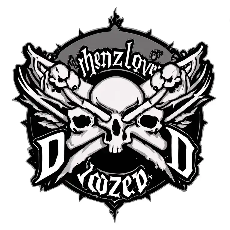 cybersigilism design for word "heinzloverdozed" tattoo design idea