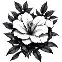 azalea, broken chains tattoo design idea