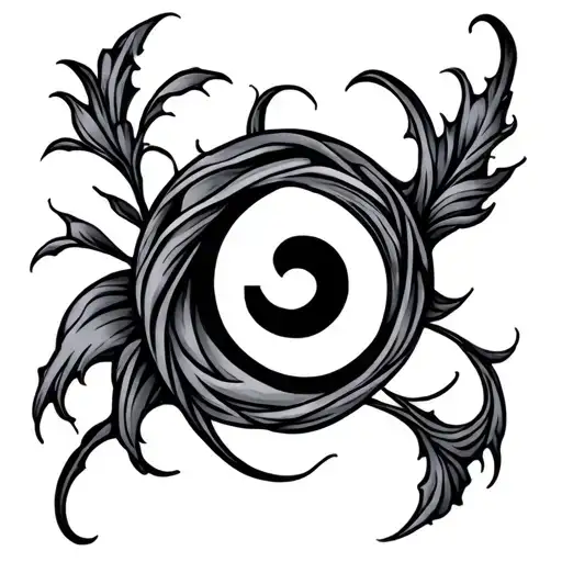 semi-colon wave tattoo design idea