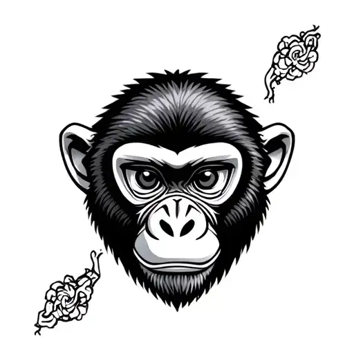 Chinese Monkey tattoo design idea