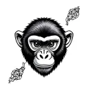 Chinese Monkey tattoo design idea