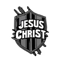 "JESUS-CHRIST" Harley Bar And Shield tattoo design idea