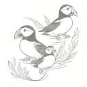 puffins tattoo design idea