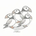 puffins tattoo design idea
