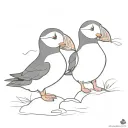 puffins tattoo design idea