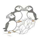 puffins tattoo design idea