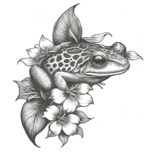 litle frog tattoo design idea