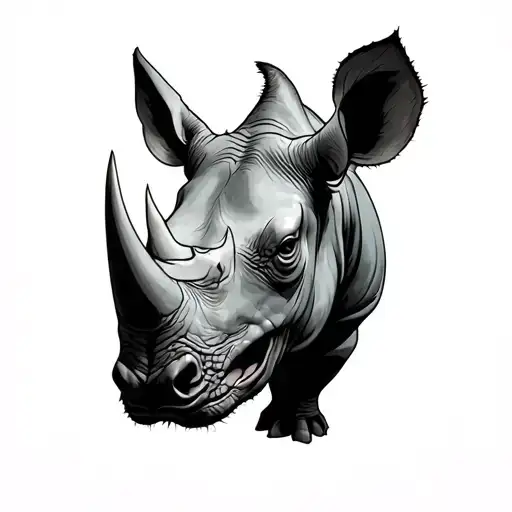 Rhino tattoo design idea