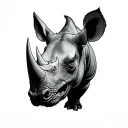 Rhino tattoo design idea