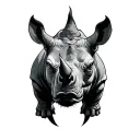 Rhino tattoo design idea