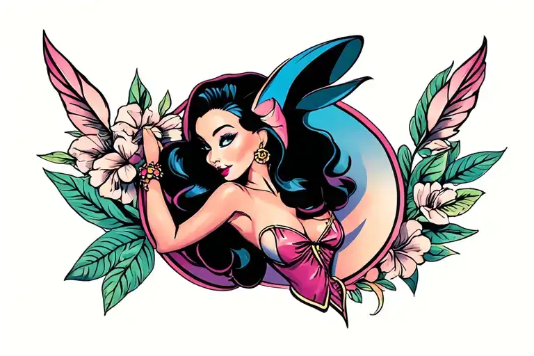 gangster jessica rabbit tattoo design idea