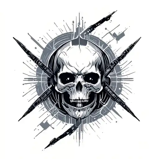 cyber sigilism tattoo tattoo design idea