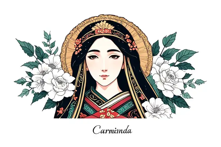 Names: Carminda (Tribute to my maternal grandmother) e Pilar (Tribute to Our Lady of Pilar) tattoo design idea