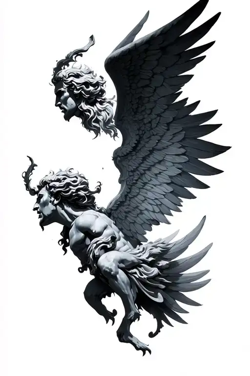 hades and Zeus wings tattoo design idea