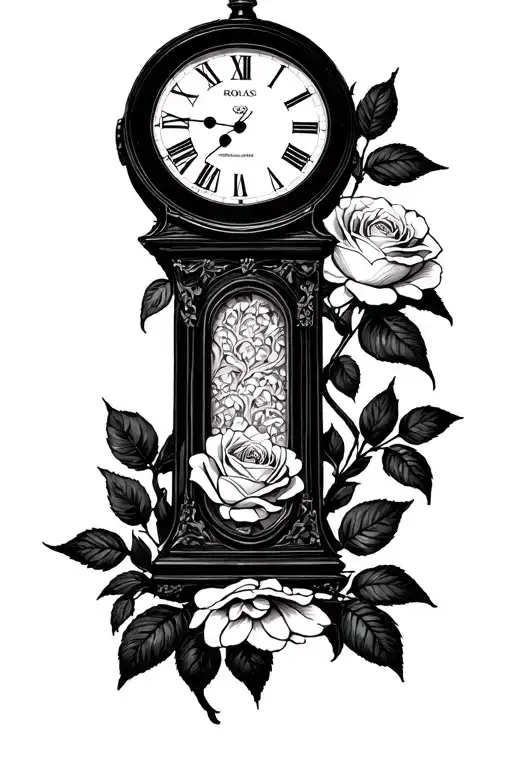 ROSAS 1991 clock tattoo design idea