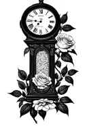 ROSAS 1991 clock tattoo design idea