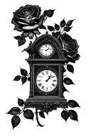 ROSAS 1991 clock tattoo design idea