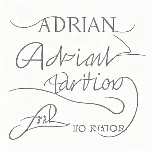 adrian name tattoo design idea