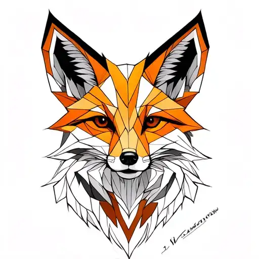 fox head forward black grey tattoo tattoo design idea