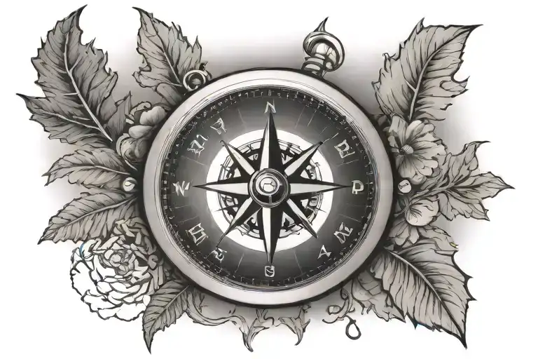 compass Colorado Wisconsin tattoo design idea