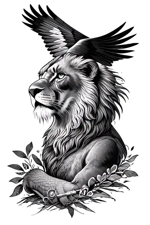 I'm mechanic, I trust God, I like beaches, ocean, animals like lion, falcon...  tattoo design idea