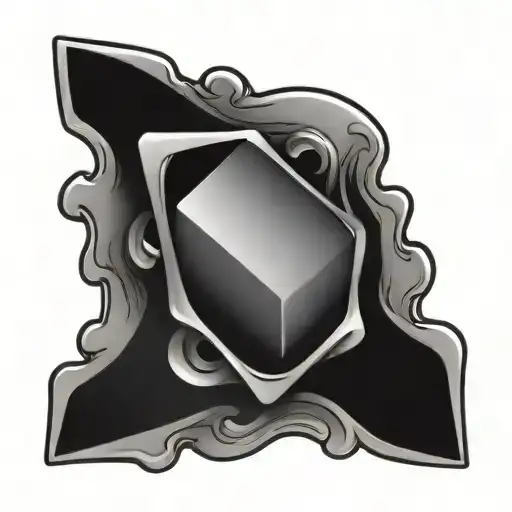 a rectangular charm tattoo design idea