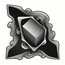 a rectangular charm tattoo design idea