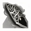 a rectangular charm tattoo design idea