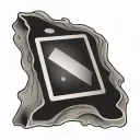 a rectangular charm tattoo design idea