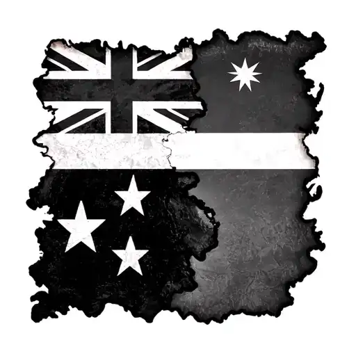 burmese flag intertwined with new zealand flag morphing into Australian flag with 1988  tattoo design idea