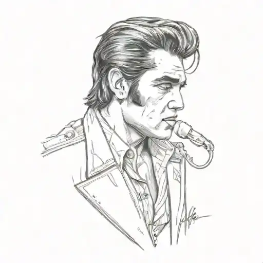 elvis presley tattoo design idea