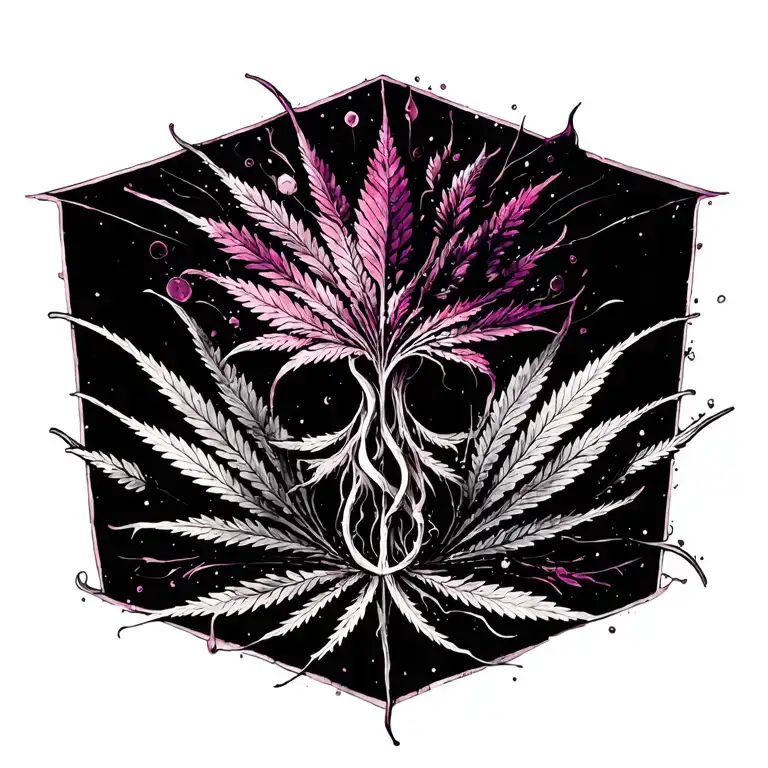 Slime black sabbath weed funeral tattoo design idea