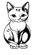 cat missing tail tattoo design idea