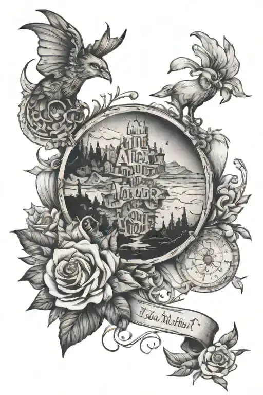 Not All Those Who Wander Are Lost tattoo design idea
