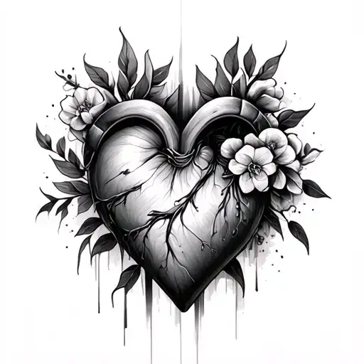 Perla heart beat Arian tattoo design idea