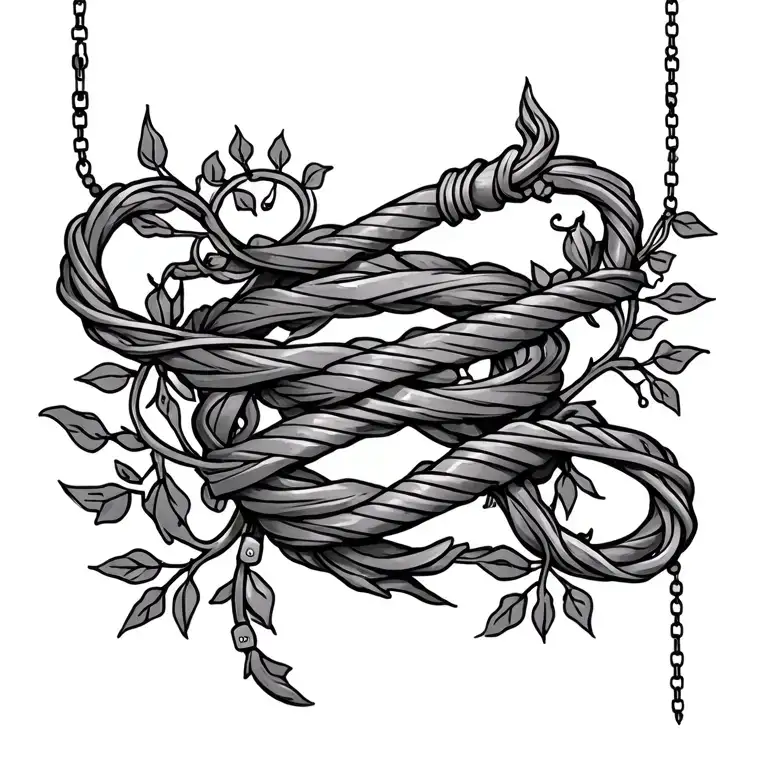 Mexican, mexican tribal, rosary wrapped, vines, wire tattoo design idea