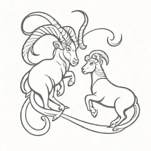 Capricorn And Aries tattoo design idea