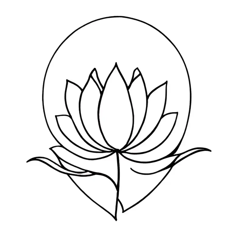 lotus flower tattoo design idea