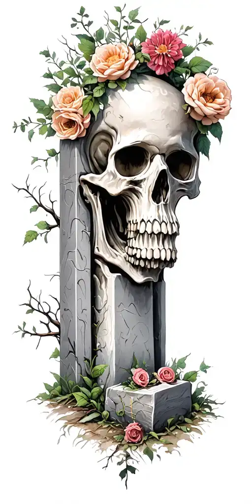 Graveyard tattoo design idea