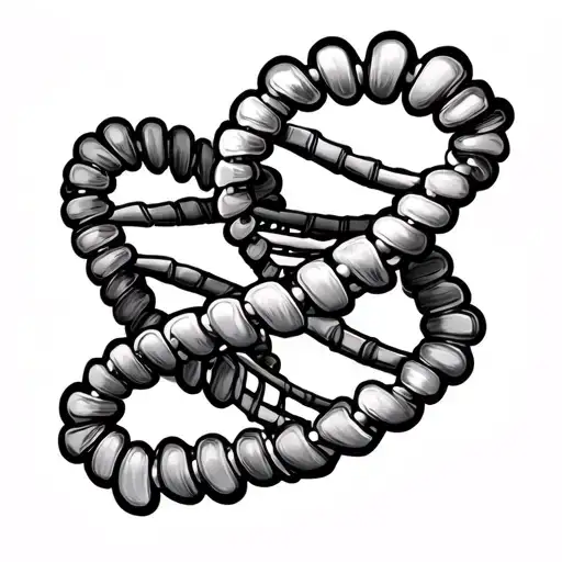 love yourz dna strand tattoo design idea